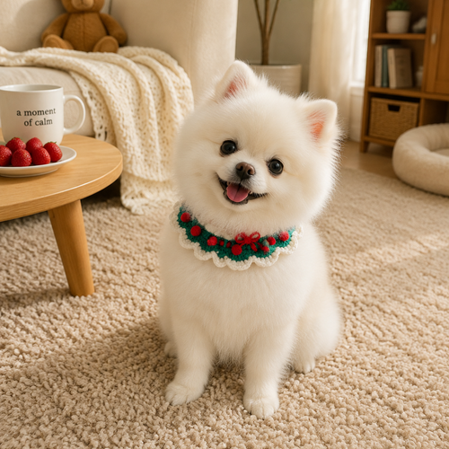 Hand-Crochet Christmas Pet Collar