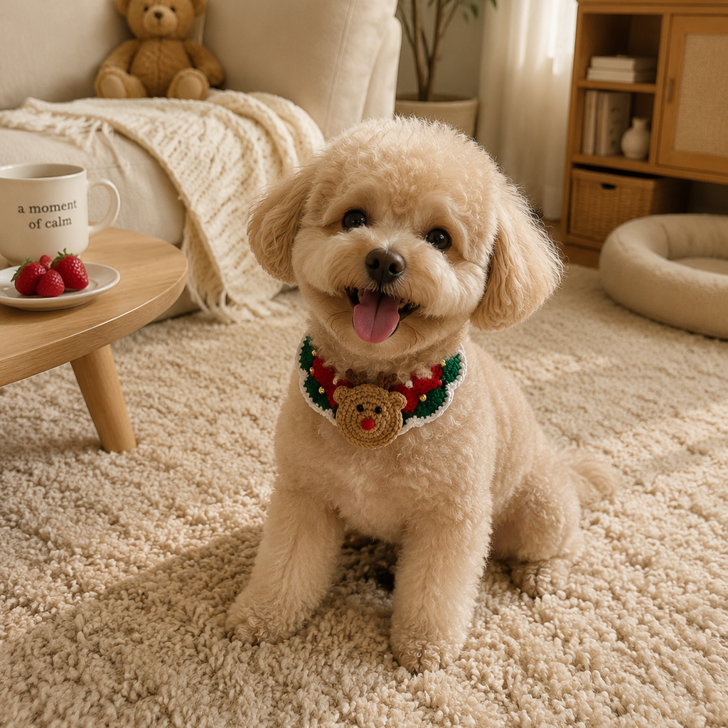 Hand-Crochet Christmas Pet Collar