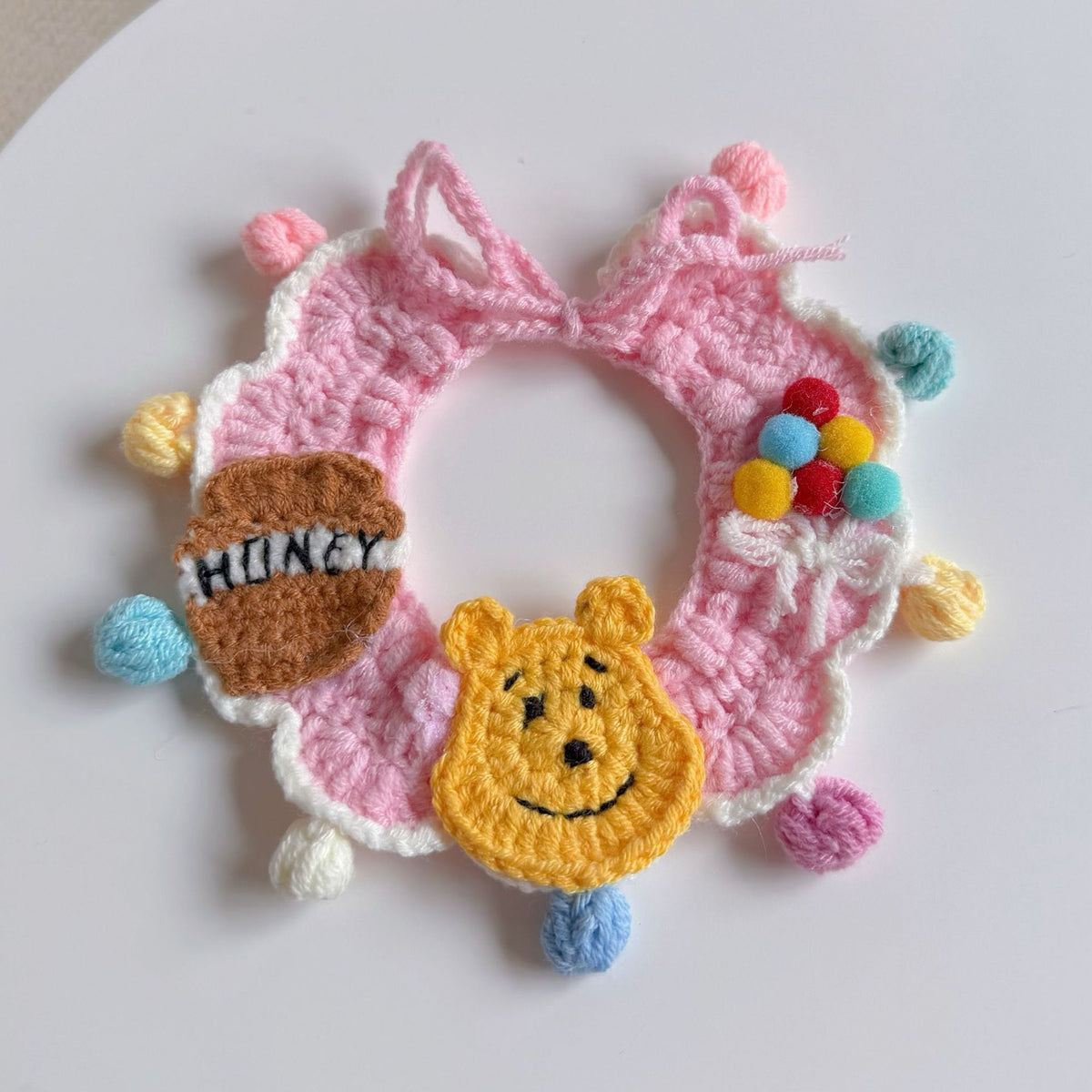 Hand‑Crochet Winnie The Pooh Pet Collar