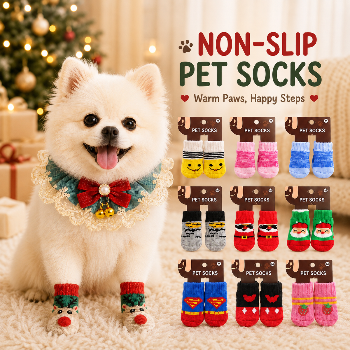 Non- Slip Cute Paws Pet Socks