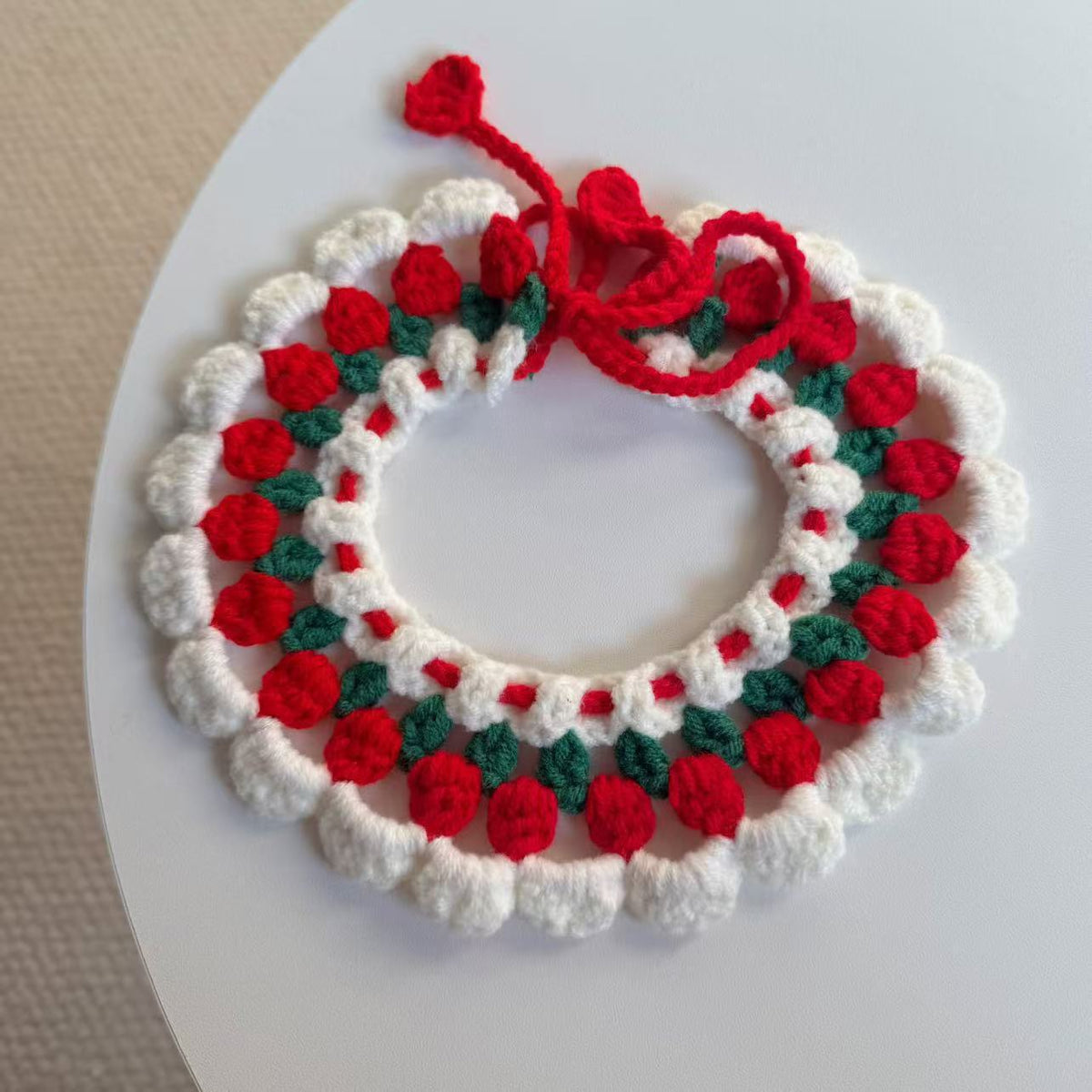 Hand-Crochet Christmas Pet Collar