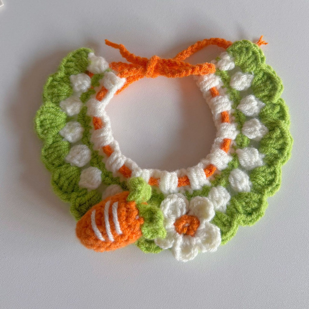Hand‑Crochet flower Pet Collars