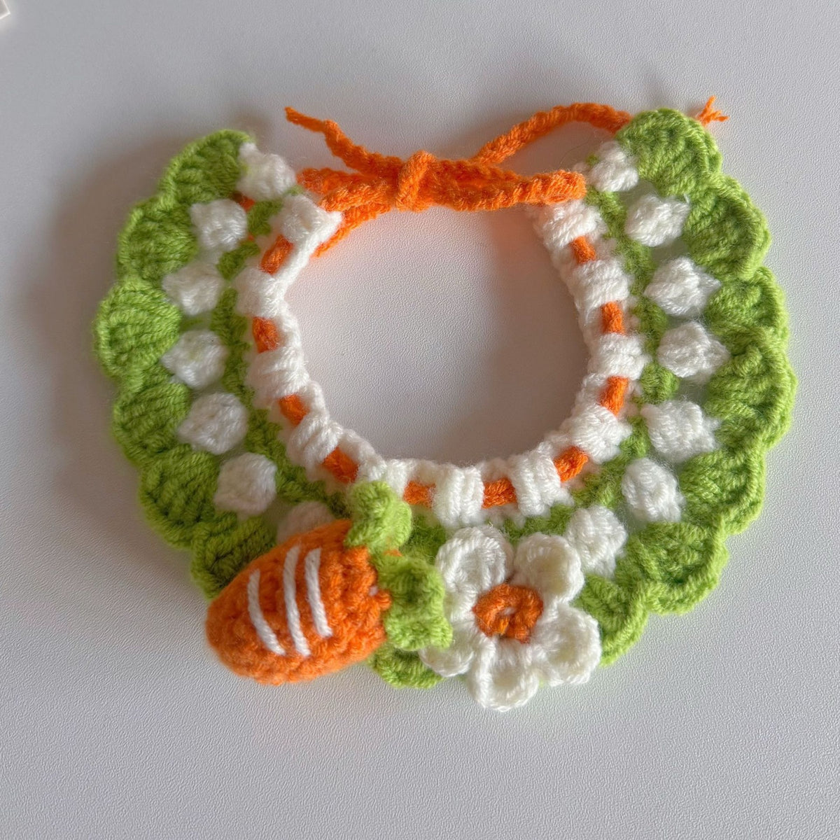 Hand‑Crochet flower Pet Collars