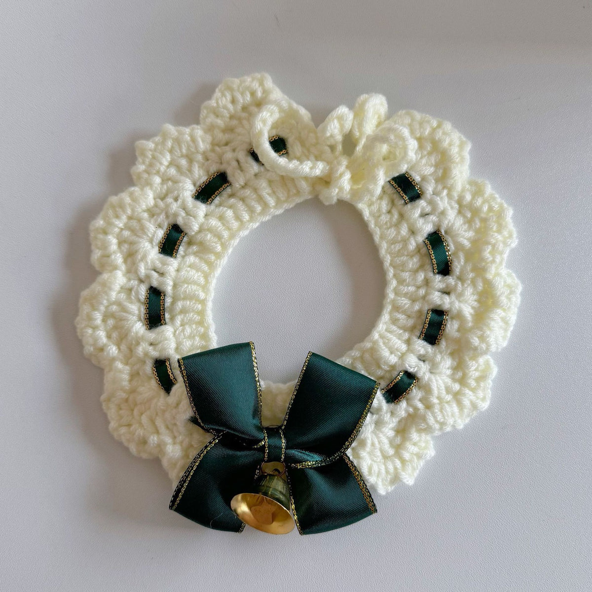 Hand-Crochet Christmas Pet Collar