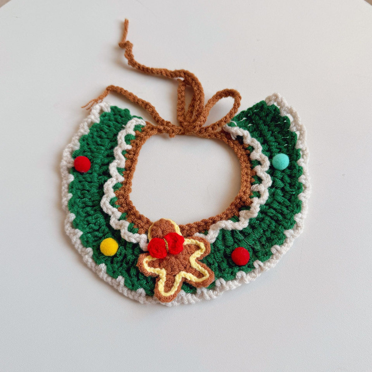 Hand-Crochet Christmas Pet Collar