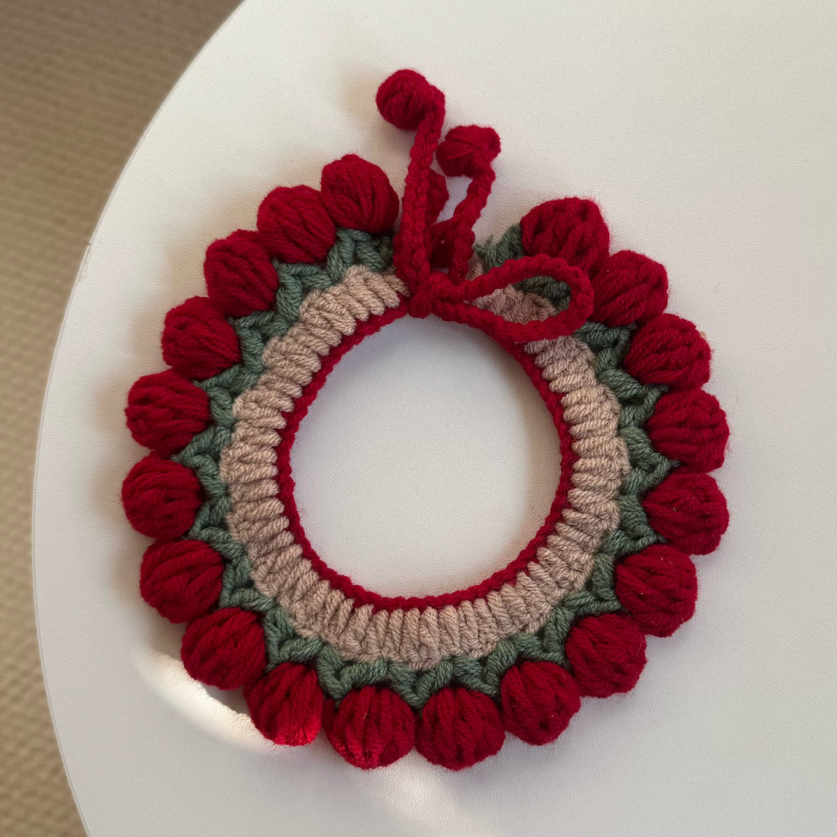 Hand-Crochet Christmas Pet Collar
