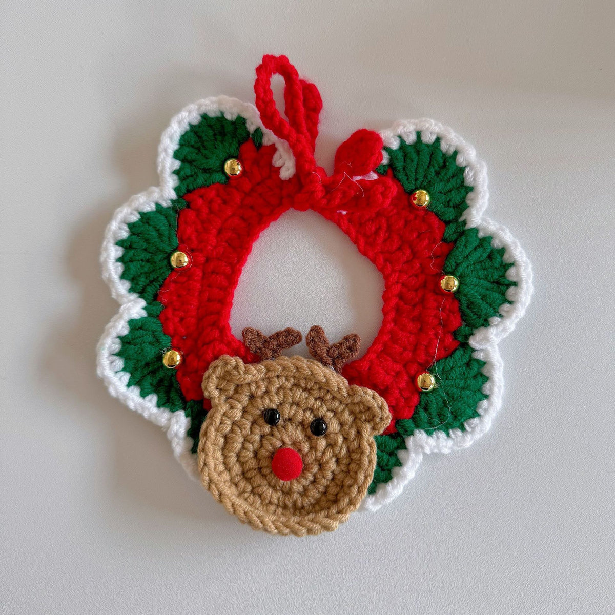 Hand-Crochet Christmas Pet Collar