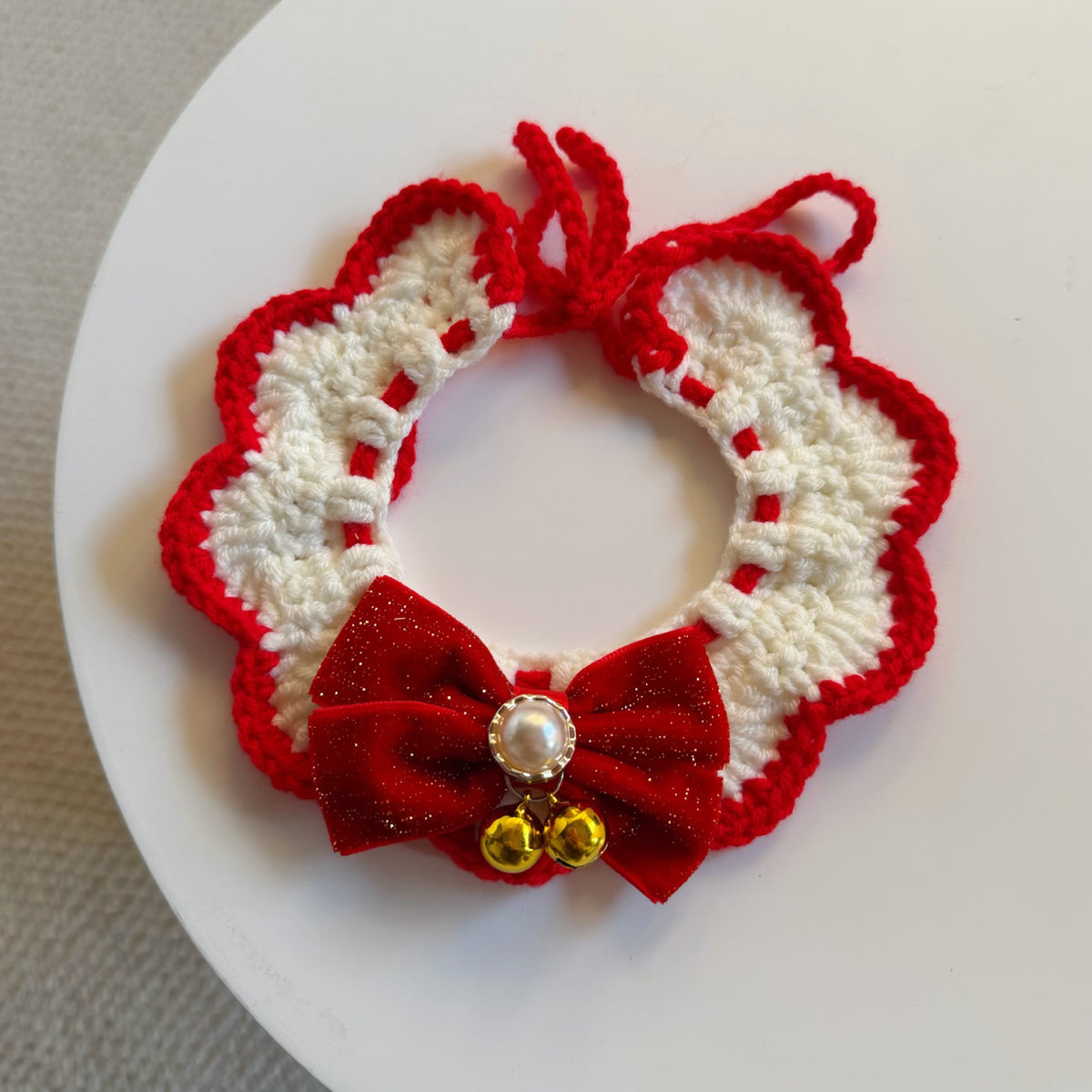 Hand-Crochet Christmas Pet Collar