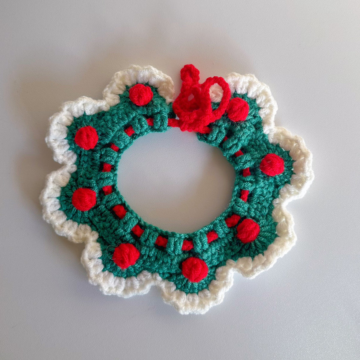 Hand-Crochet Christmas Pet Collar