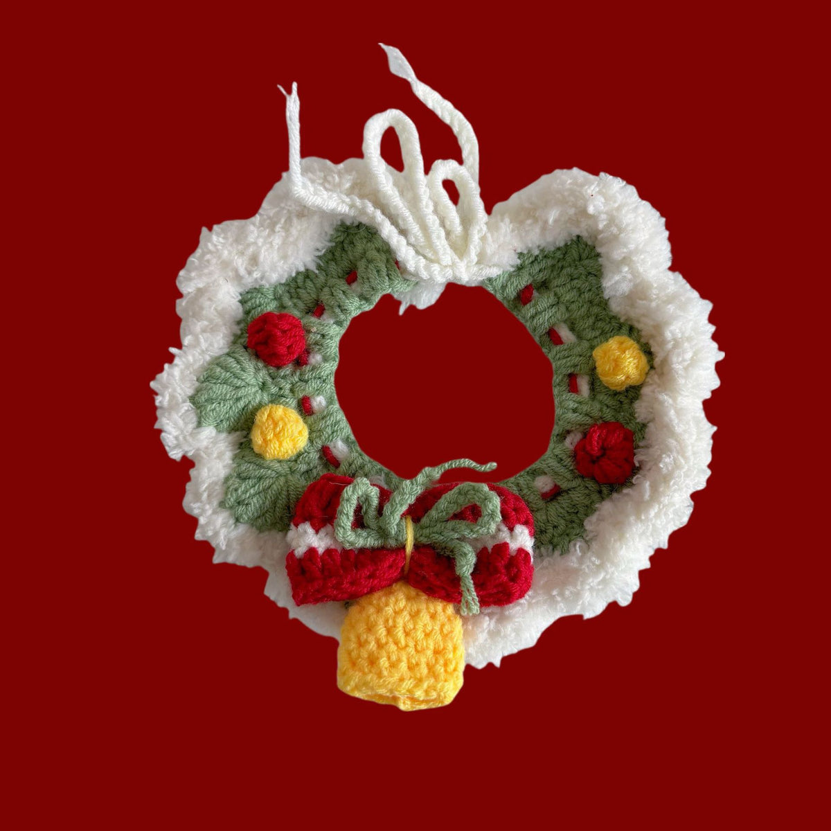 Hand-Crochet Christmas Pet Collar