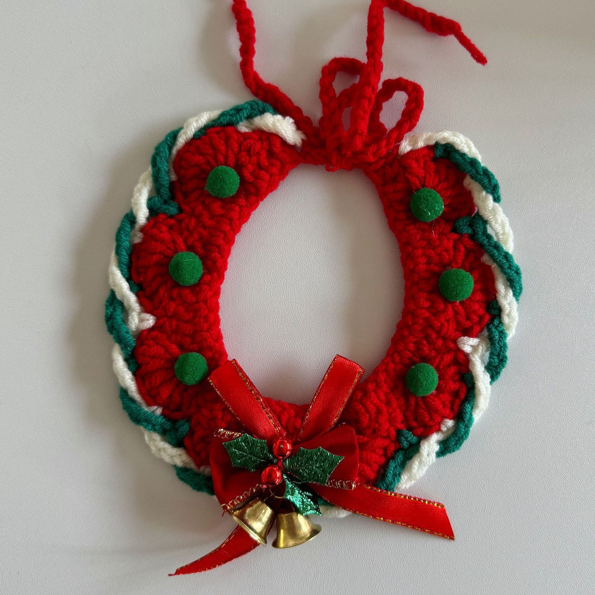Hand-Crochet Christmas Pet Collar