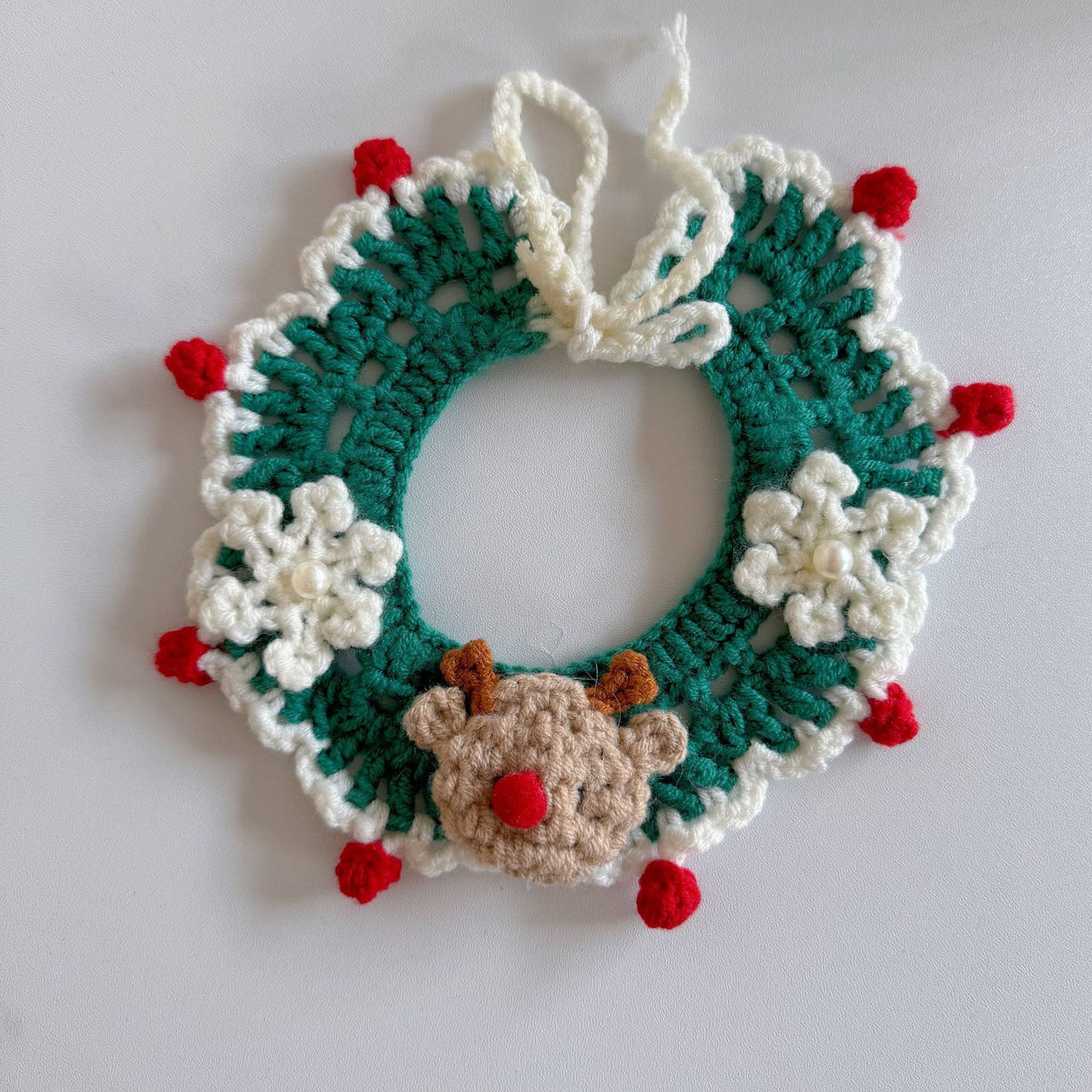 Hand-Crochet Christmas Pet Collar